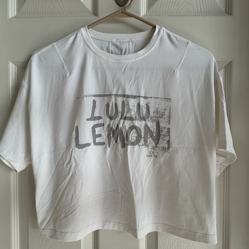 lululemon athletica Ed Curtis White Crop Top
